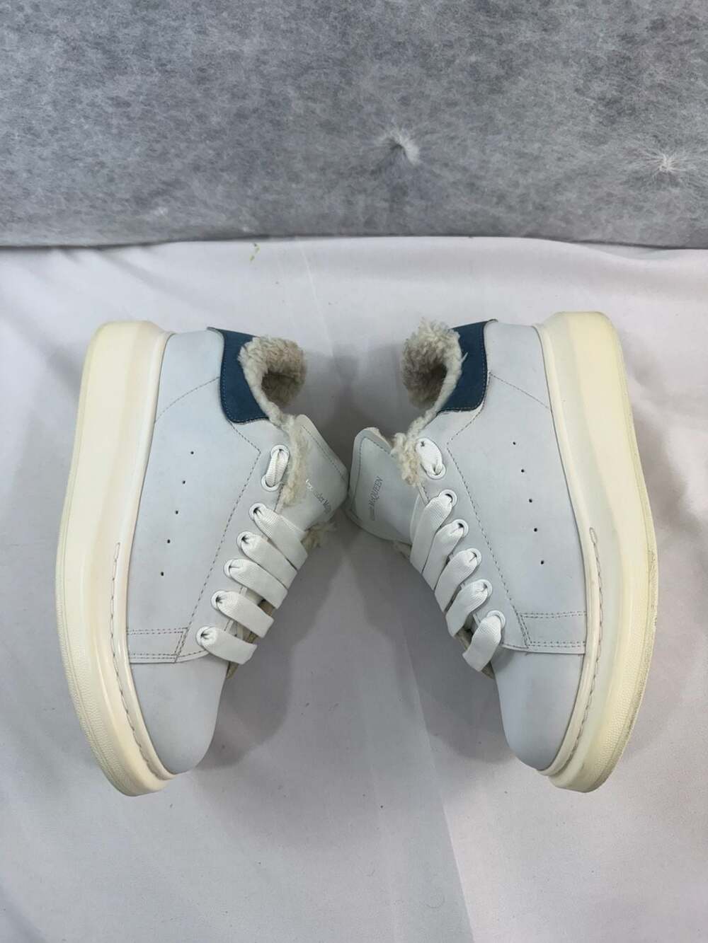 Ladies Size 8.5  Alexander McQueen Oversized Sneakers with Shearling Lining